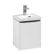 Тумба під раковину Villeroy & Boch Subway 3.0 35,1х42,9 см ДСП/алюміній чистий білий/чорний вулкан C58401VF