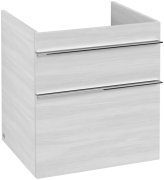 Тумба під раковину Villeroy & Boch Venticello 55,3х50,2 см ДСП/МДФ біле дерево/ручка хром A92301E8