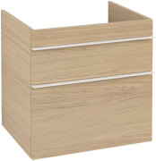 Тумба под раковину Villeroy & Boch Venticello 60,3х50,2 см ДСП северный дуб/ручка алюминий белый A92402VJ