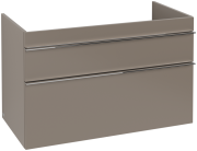 Тумба під раковину Villeroy & Boch Venticello 95,3х50,2 ДСП трюфель сірий/ручка хром A92601VG