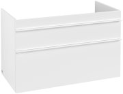 Тумба под раковину Villeroy & Boch Venticello 95,3х50,2 см ДСП/МДФ белый матовый/ручка алюминий белый A92602MS