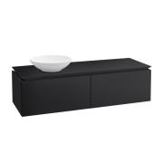 Тумба під раковину Villeroy&Boch Legato 120х38 см МДФ/ДСП чорний матовий лак B57900PD