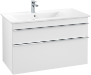 Тумба під раковину Villeroy & Boch Venticello 95,3х50,2 см ДСП/МДФ білий матовий/ручка хром A92701MS