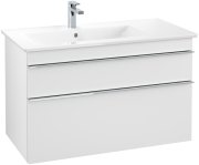 Тумба под раковину Villeroy & Boch Venticello 95,3х50,2 см ДСП/МДФ белый матовый/ручка хром A92701MS
