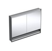 Зеркальный шкафчик Geberit One 120x90x15 см с подсветкой алюминий черный матовый 505.825.00.7