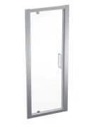 Душові двері Geberit Geo поворотні 71-76 см прозоре скло/сріблястий профіль 560.105.00.2