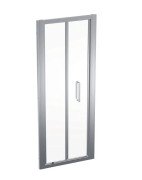 Душові двері Geberit Geo складні розсувні 71-76 см прозоре скло/сріблястий профіль 560.106.00.2