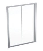 Душевая дверь Geberit Geo раздвижная 135–140 см прозрачное стекло/серебристый профиль 560.163.00.2