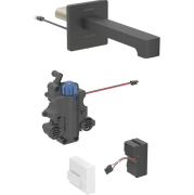 Змішувач для раковини Geberit Brenta живлення від мережі для функціонального блока прихованого монтажу латунь чорний матовий 116.297.14.1