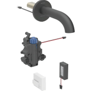 Змішувач для раковини Geberit Piave живлення від батарей для функціонального блоку прихованого монтажу латунь чорний матовий 116.288.14.1