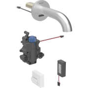 Змішувач для раковини Geberit Piave живлення від батарей для функціонального блоку прихованого монтажу латунь нерж сталь матовий 116.288.SN.1