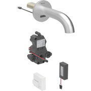 Змішувач для раковини Geberit Piave живлення від батарей для функціонального блоку прихованого монтажу латунь нерж сталь матовий 116.263.SN.1