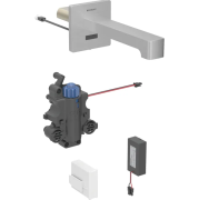 Змішувач для раковини Geberit Brenta живлення від батарей для функціонального блока прихованого монтажу латунь нерж сталь матовий 116.298.SN.1