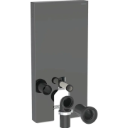 Сантехнический модуль Geberit Monolith Plus для напольного унитаза лава стекло/алюминий черный хром 131.201.JK.7