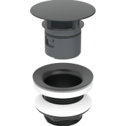 Донный клапан для раковины Geberit со свободным изливом и крышкой клапана латунь черный матовый 152.050.14.1