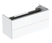 Тумба під раковину Geberit One 104,5x39,5 см із підсвічуванням МДФ білий глянсовий 500.386.01.1