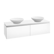 Тумба под раковину Villeroy & Boch Legato 160х38 см с подсветкой ДСП белый матовый B599L0MS