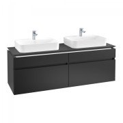 Тумба под раковину Villeroy & Boch Legato 160х55 см с подсветкой МДФ/ДСП черный матовый лак B600L0PD