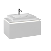 Тумба під раковину Villeroy & Boch Legato 80х38 см з підсвічуванням ДСП білий матовий B678L0MS