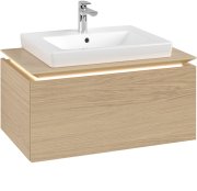 Тумба під раковину Villeroy&Boch Legato 80х38 см з підсвічуванням ДСП північний дуб B678L0VJ