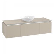 Тумба под раковину Villeroy & Boch Legato 140х38 см с подсветкой ДСП нежно-серый B585L0VK