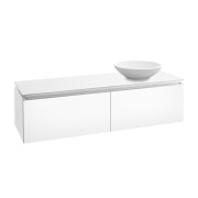 Тумба под раковину Villeroy & Boch Legato 140х38 см с подсветкой ДСП белый матовый B589L0MS