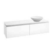 Тумба під раковину Villeroy & Boch Legato 140х38 см з підсвічуванням ДСП білий матовий B589L0MS