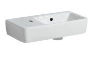 Раковина для ванной Geberit Selnova Compact 50х25 см отверстие слева сантехнический фарфор белый 501.506.00.7