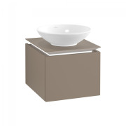 Тумба под раковину Villeroy & Boch Legato 45х38 см с подсветкой ДСП трюфель серый B565L0VG