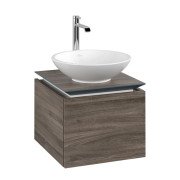 Тумба под раковину Villeroy & Boch Legato 45х38 см с подсветкой ДСП каменный дуб B565L0RK
