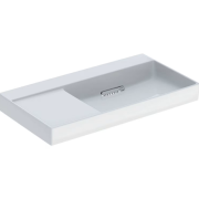 Раковина для ванной Geberit ONE 90х48 полка слева сантехнический фарфор KeraTect белый 505.044.00.1
