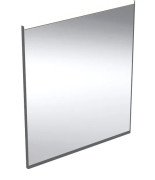 Дзеркало для ванної Geberit Option Plus Square 60х70 з прямим та непрямим підсвічуванням чорний матовий/алюміній анодований 502.781.14.1