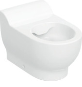 Унитаз напольный Geberit Bambini безободковый 33.5х53 см сантехнический фарфор белый 502.966.00.2