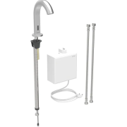 Змішувач для раковини Geberit Piavе із функціональним блоком зовнішнього монтажу живлення від мережі латунь нержавіюча сталь 116.162.SN.1