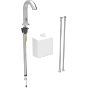 Змішувач для раковини Geberit Piavе живлення від батарей із функціональним блоком зовнішнього монтажу латунь нерж сталь 116.164.SN.1