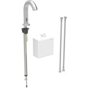 Змішувач для раковини Geberit Piavе живлення від генератора з функціональним блоком зовнішнього монтажу чорний латунь нерж сталь 116.166.SN.1