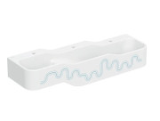 Дитяча раковина Geberit Bambini 140х39 см із трьома зонами Varicor білий альпійський декор синій океан/блакитний 502.976.SX.1