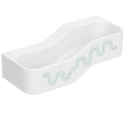 Дитяча раковина Geberit Bambini 90х39 см із двома зонами Varicor білий альпійський декор зелений ліс/світло-зелений 502.973.79.2