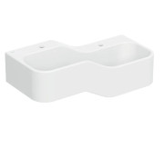 Детская раковина Geberit Bambini 90х39 см с двумя зонами Varicor белый альпийский 502.974.00.1