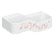 Детская раковина Geberit Bambini 90х39 см с двумя зонами Varicor белый альпийский декор карминово-красный/оранжевый 502.974.FY.2