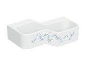 Детская раковина Geberit Bambini 90х39 см с двумя зонами Varicor белый альпийский декор синий океан/голубой 502.974.SX.2