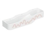 Детская раковина Geberit Bambini 140х39 см с тремя зонами Varicor белый альпийский декор карминово-красный/оранжевый 502.975.FY.1