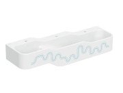 Детская раковина Geberit Bambini 140х39 см с тремя зонами Varicor белый альпийский декор синий океан/голубой 502.976.SX.1