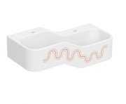 Детская раковина Geberit Bambini 90х39 см с двумя зонами Varicor белый альпийский декор карминово-красный/оранжевый 502.974.FY.1