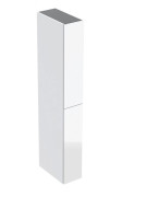 Пенал для ванної підвісної Geberit 24х48х180 см ДСП білий глянсовий/скло глянсове 503.011.01.2