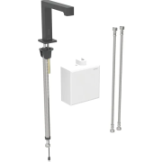 Смеситель для раковины Geberit Brenta питание от батарей с функциональным блоком наружного монтажа латунь черный матовый 116.174.14.1