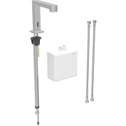 Змішувач для раковини Geberit Brenta живлення від генератора з функціональним блоком зовнішнього монтажу латунь нерж сталь матовий 116.176.SN.1