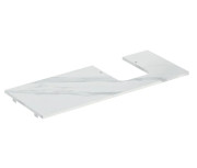 Столешница под раковину Geberit One 119х47,3 см вырез справа керамогранит белый мрамор 505.145.00.1