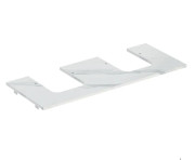 Стільниця під раковину Geberit One 119х47,3 см виріз зліва та праворуч керамограніт білий мармур 505.175.00.1