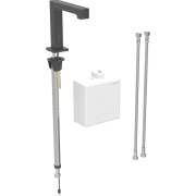 Змішувач для раковини Geberit Brenta живлення від батарей з функціональним блоком зовнішнього монтажу латунь чорний матовий 116.178.14.1